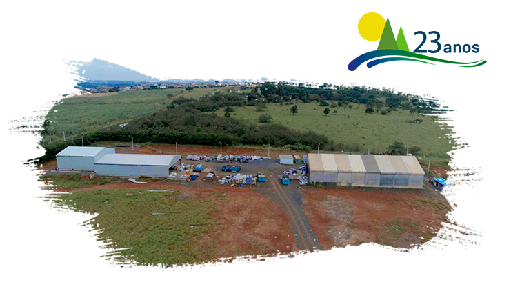 Imagem aérea Cooperlínia Ambiental do Brasil